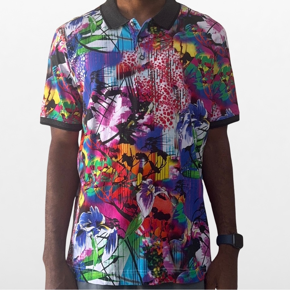 Robert Graham Men's Electric Circus Polo Shirt Large